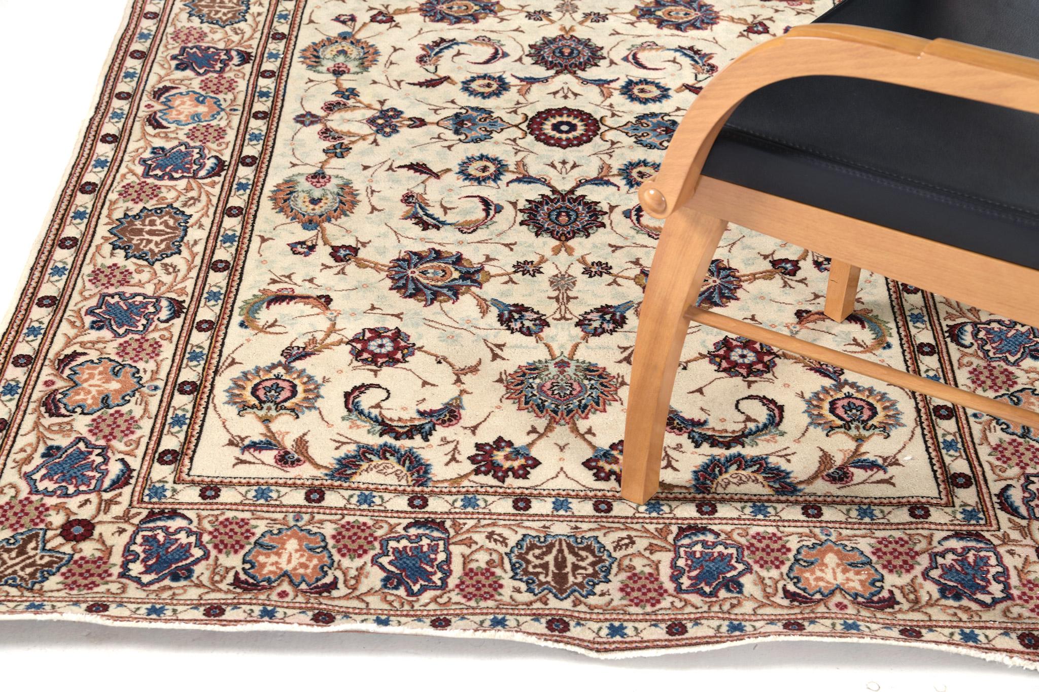 Persischer Kashan-Teppich im Vintage-Stil 30405 im Angebot 5