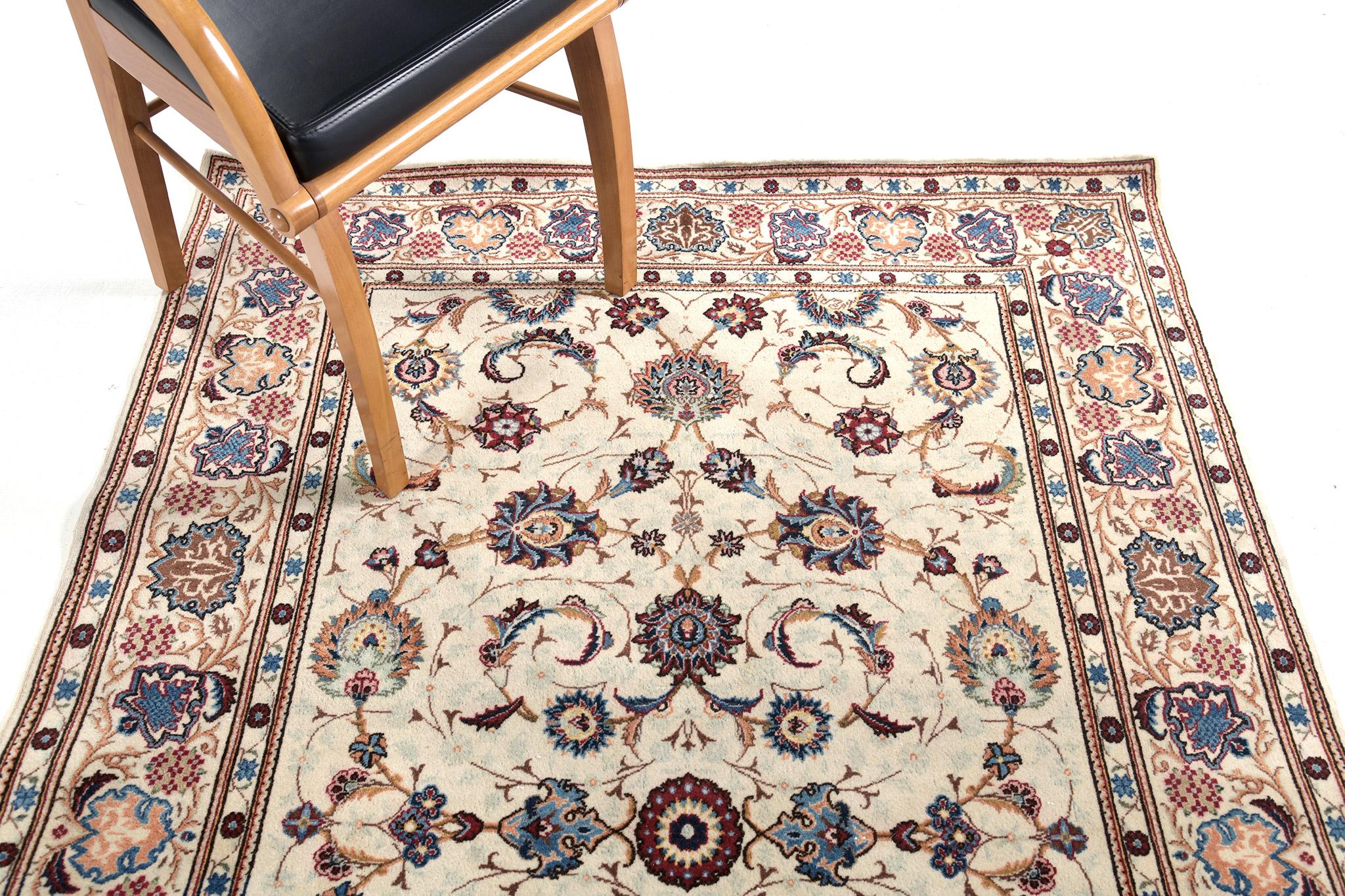 Persischer Kashan-Teppich im Vintage-Stil 30405 im Zustand „Hervorragend“ im Angebot in WEST HOLLYWOOD, CA