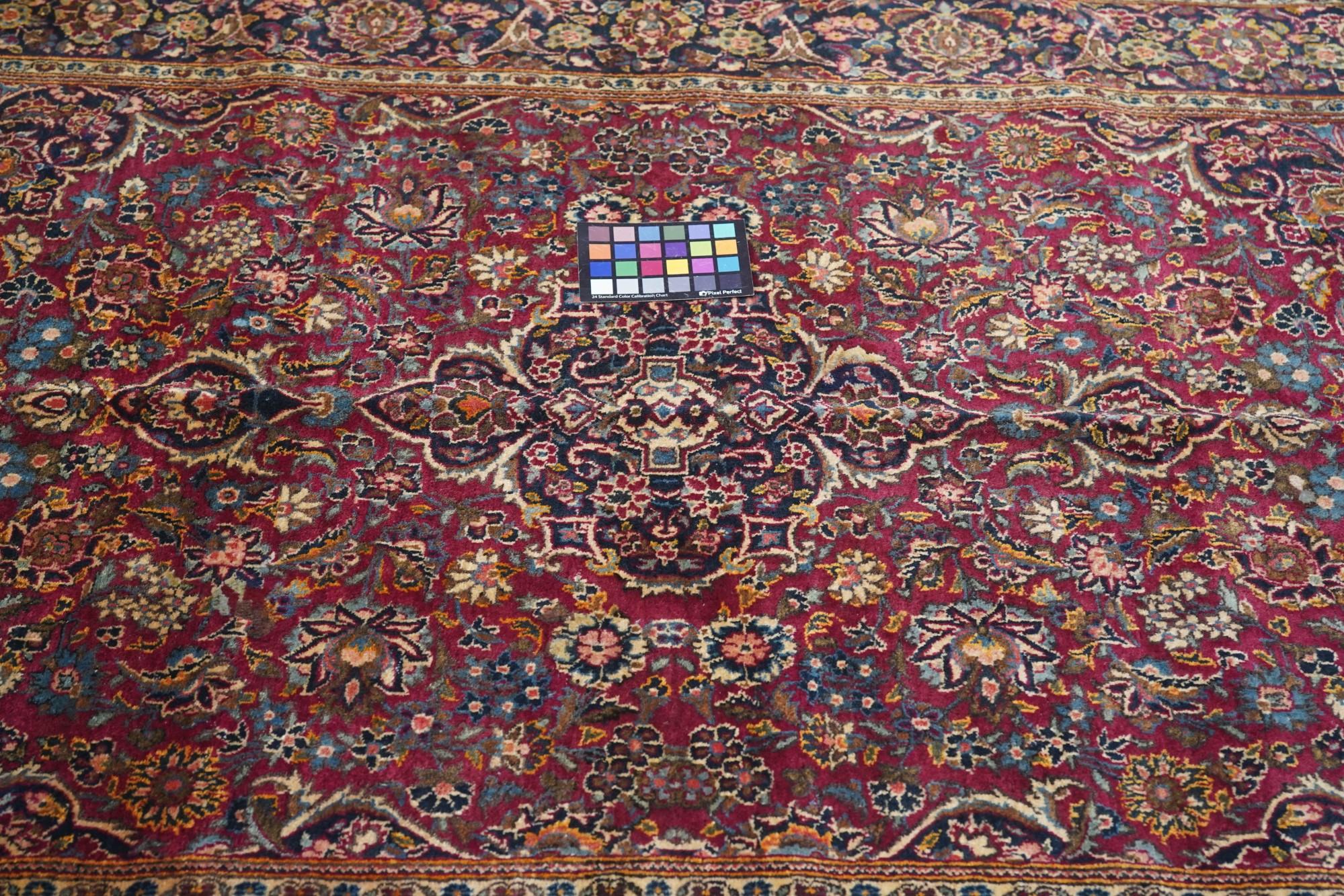 Tapis persan Kashan vintage 4'3'' x 6'6'' en vente 1