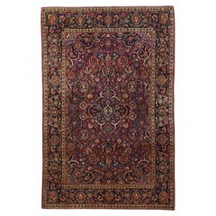 Vintage Persian Kashan Rug 4'3'' x 6'6''