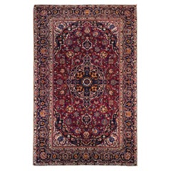 Vintage Persian Kashan Rug 4'4'' x 6'10''