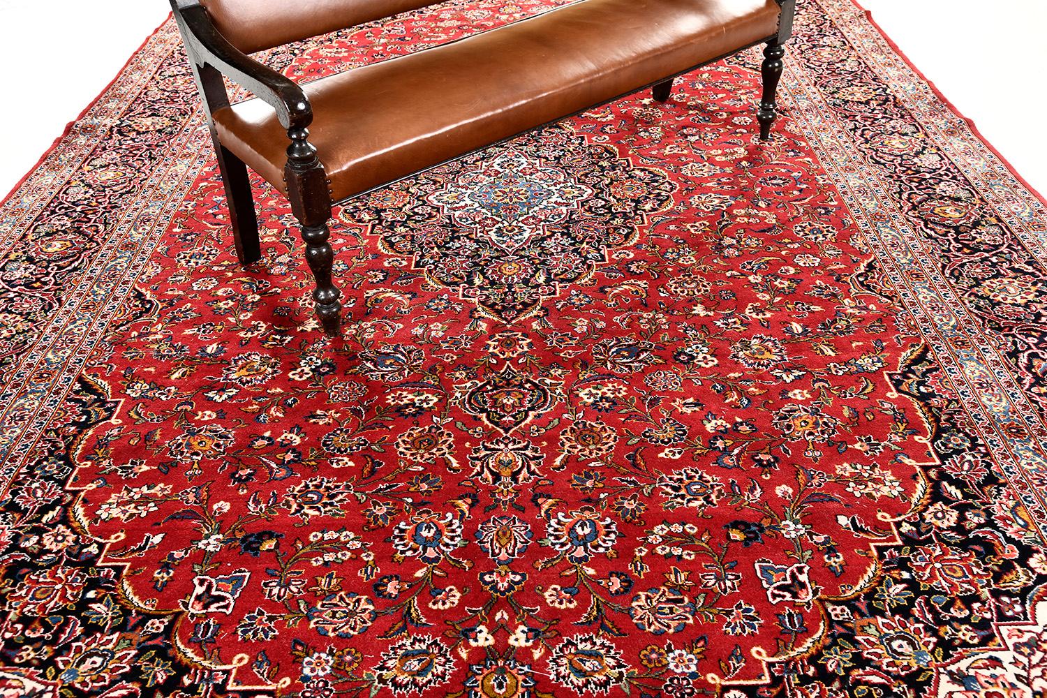 Vintage Persian Kashan Rug 53534 1
