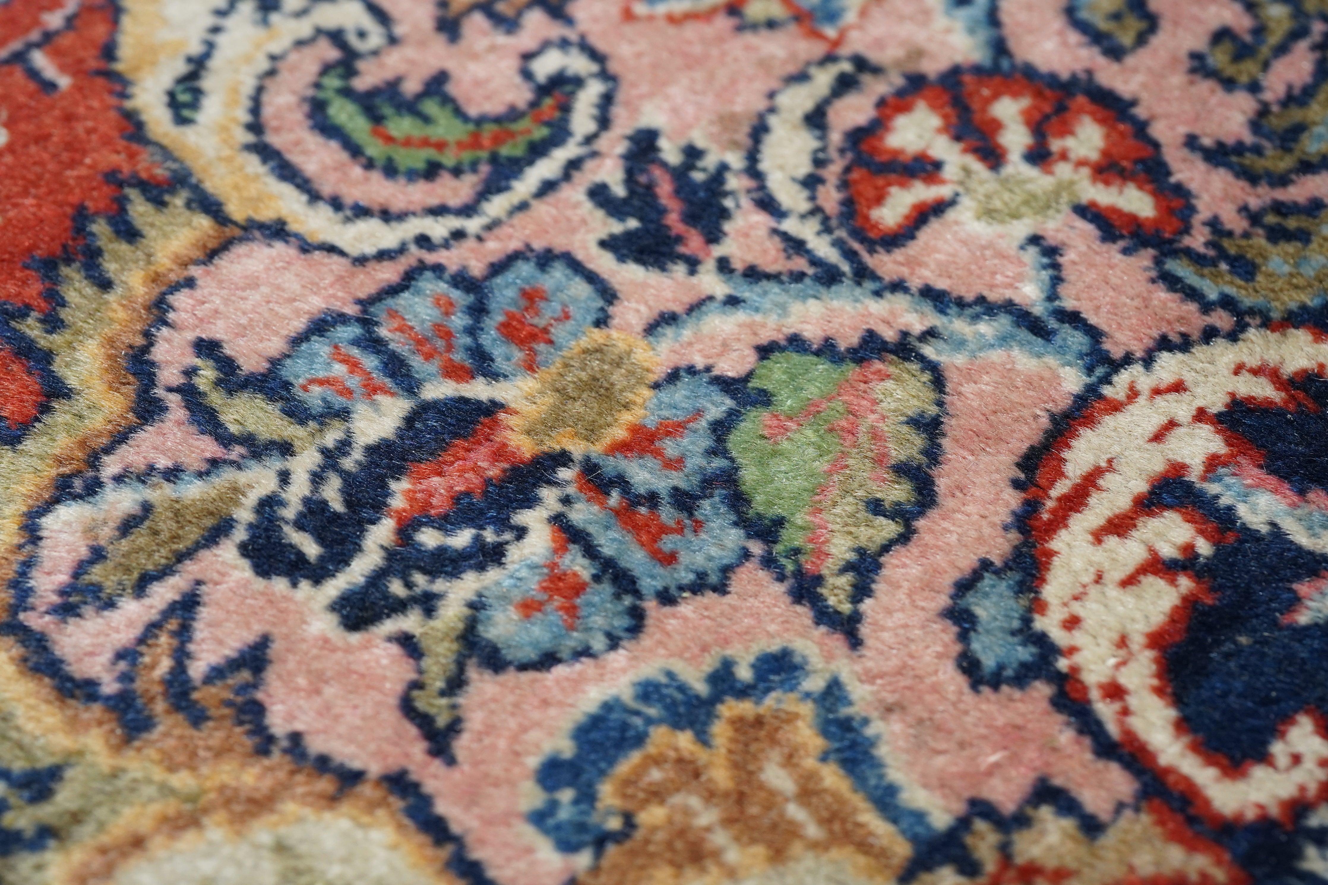 Tappeto persiano vintage Kashan 9'11'' x 13'10'' In condizioni buone in vendita a New York, NY
