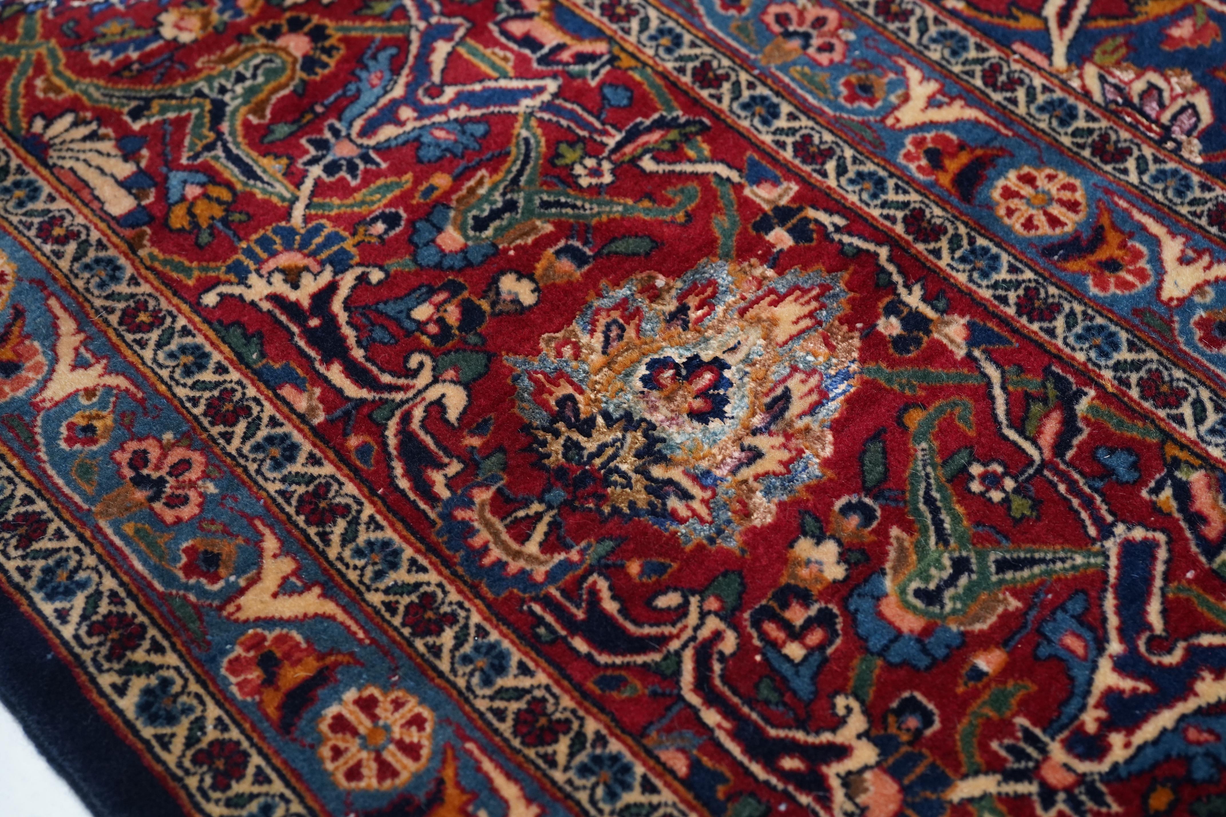 Tapis vintage persan Kashan 9'6
