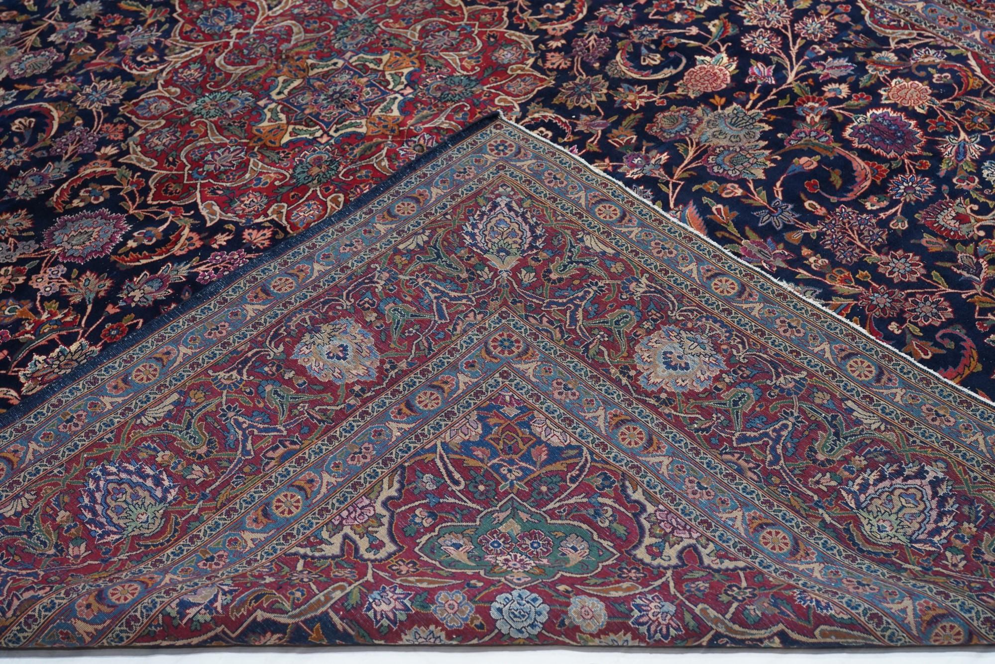 Tapis vintage persan Kashan 9'6