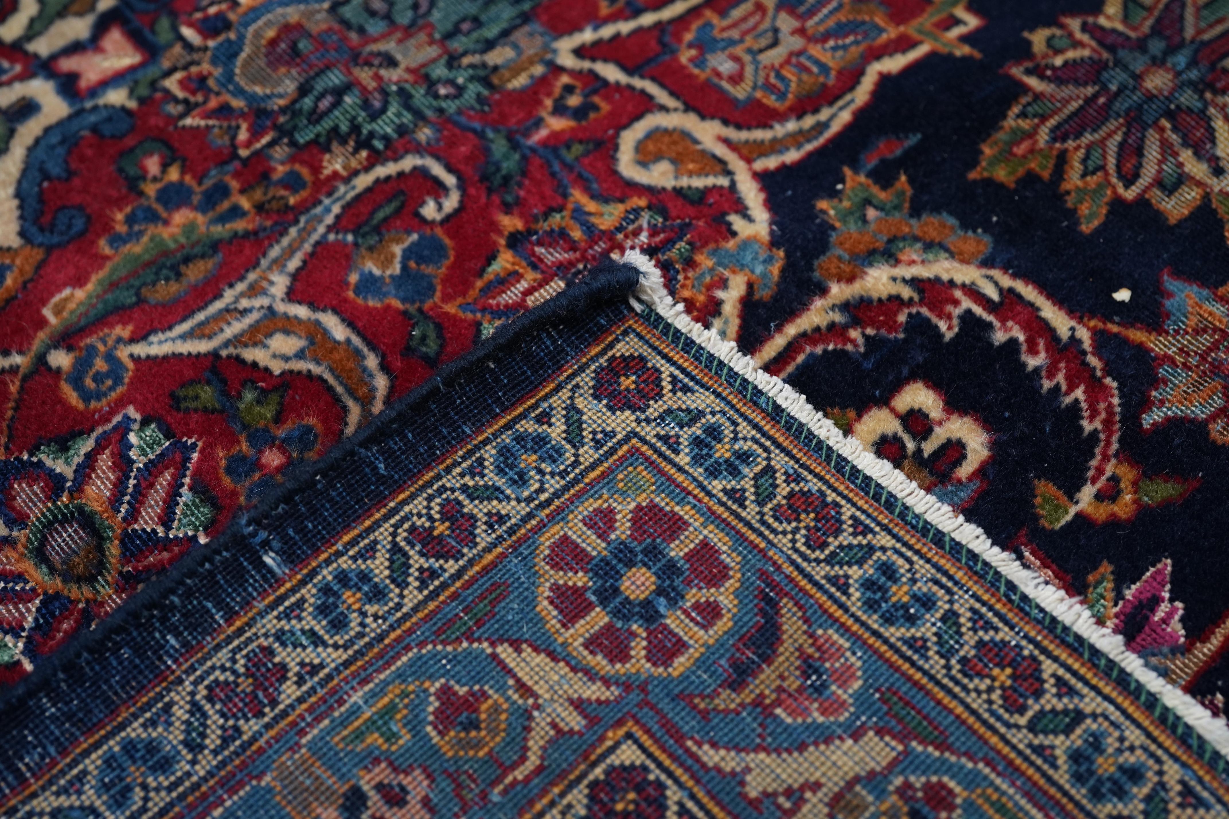 Tapis vintage persan Kashan 9'6
