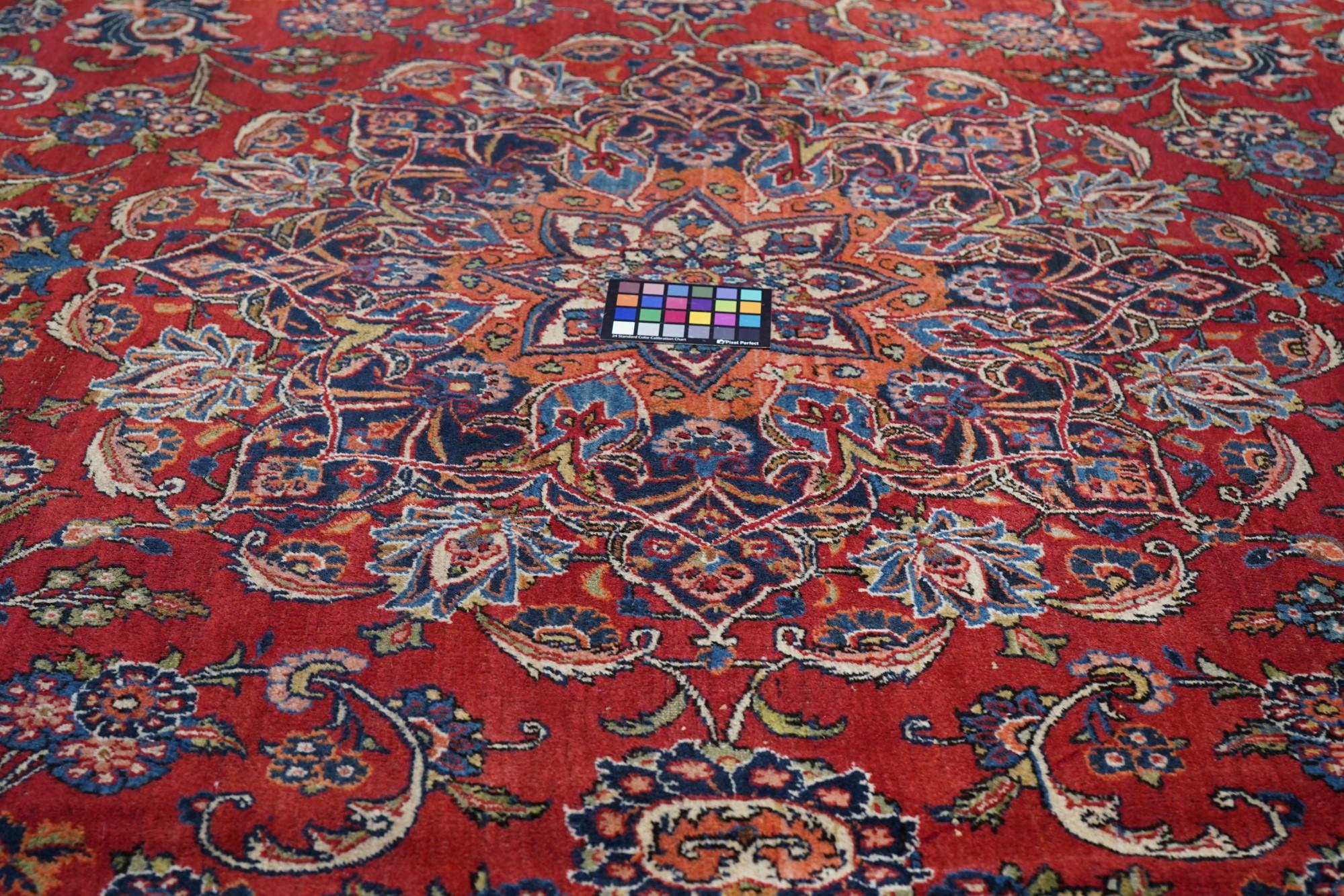 Vintage Persian Kashan Rug 9’8” x 12’6” For Sale 2