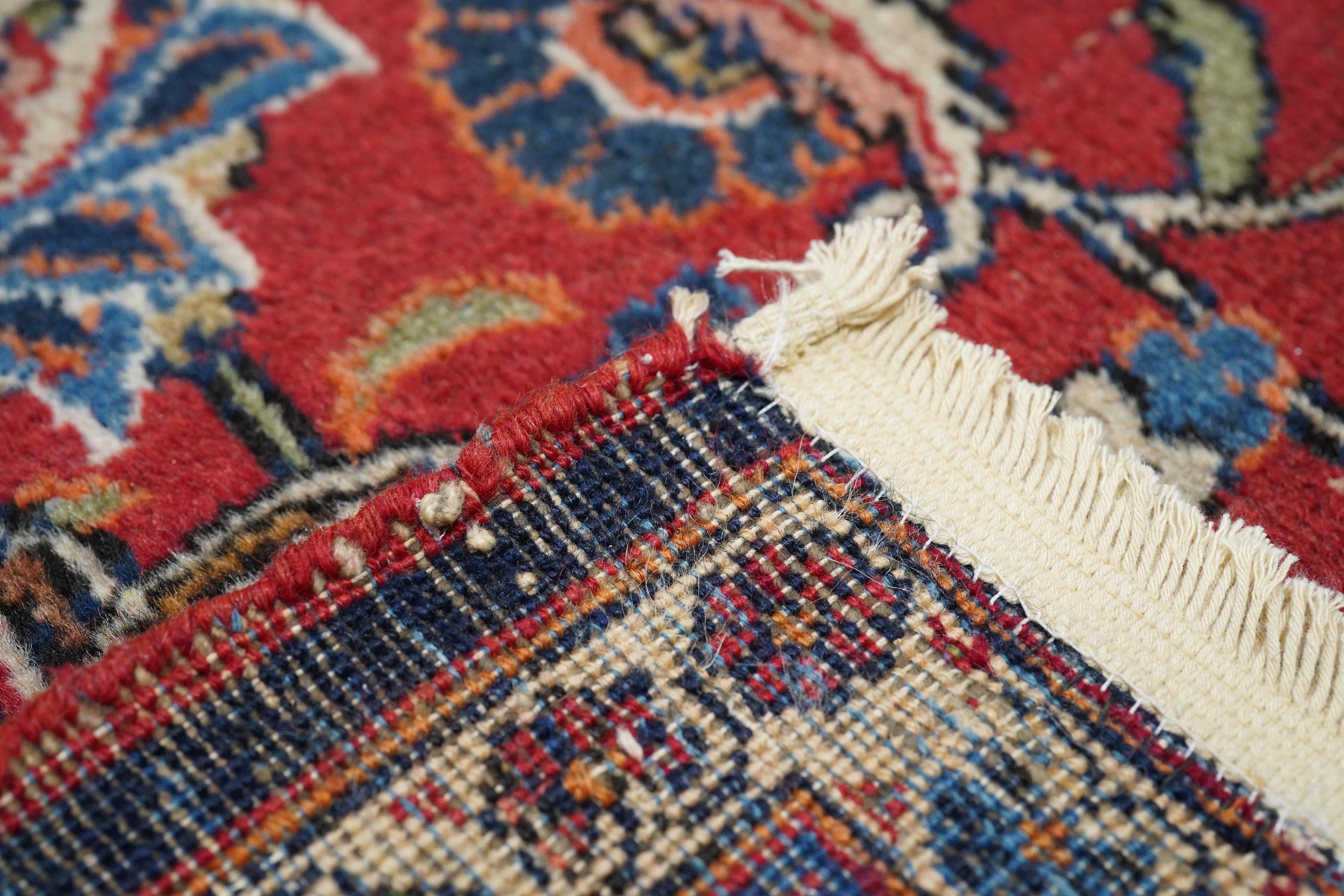 Vintage Persian Kashan Rug 9’8” x 12’6” For Sale 3