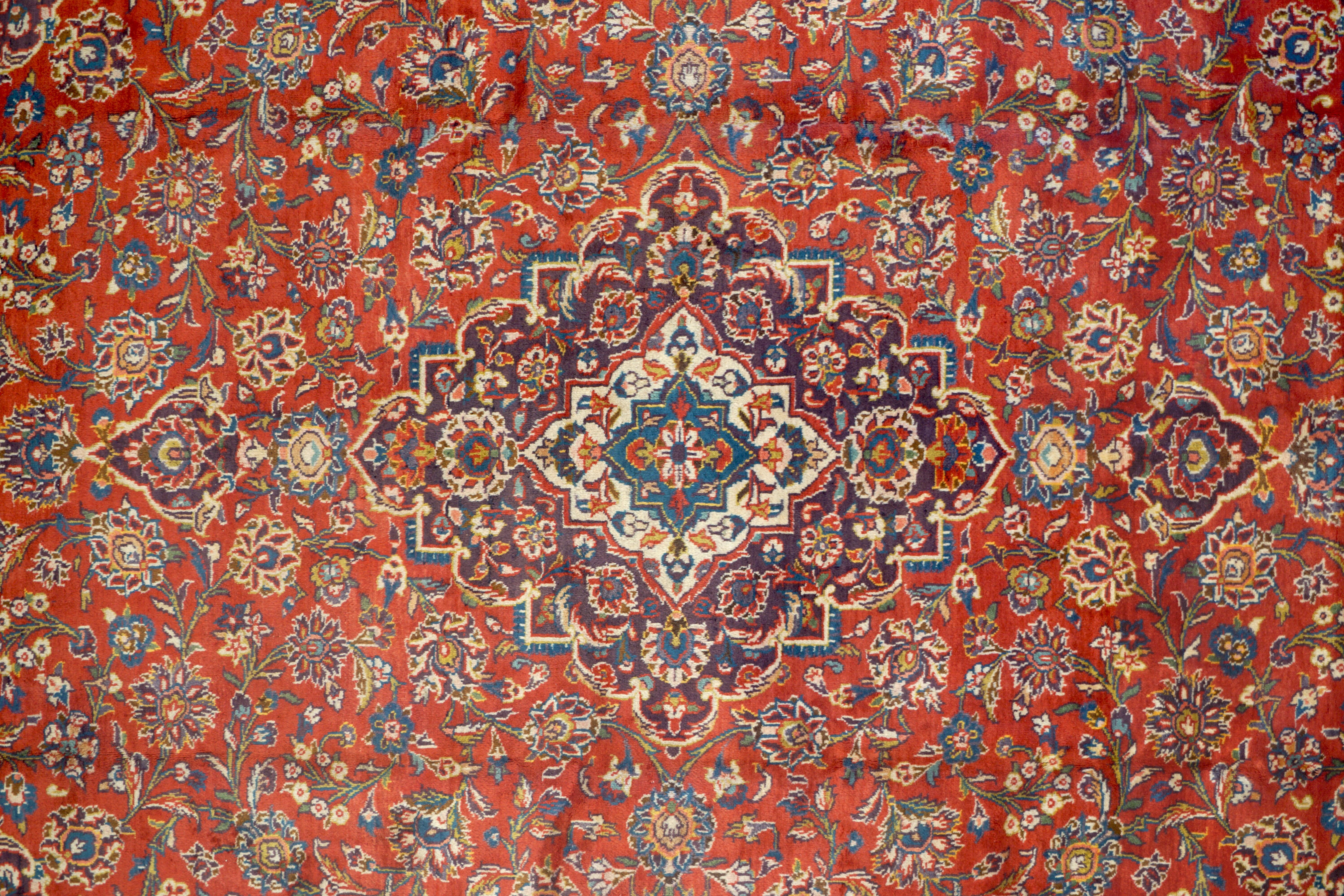Mid-20th Century Vintage Persian Kashan Rug, circa 1960