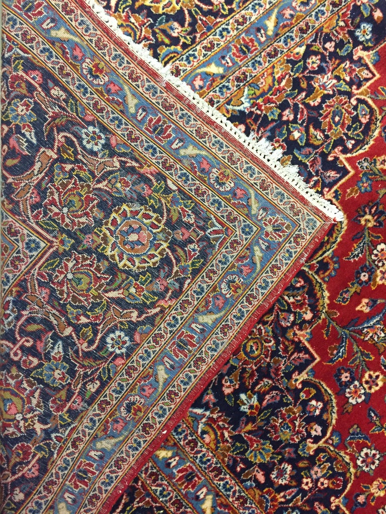 Vintage Persian Kashan Rug For Sale at 1stdibs