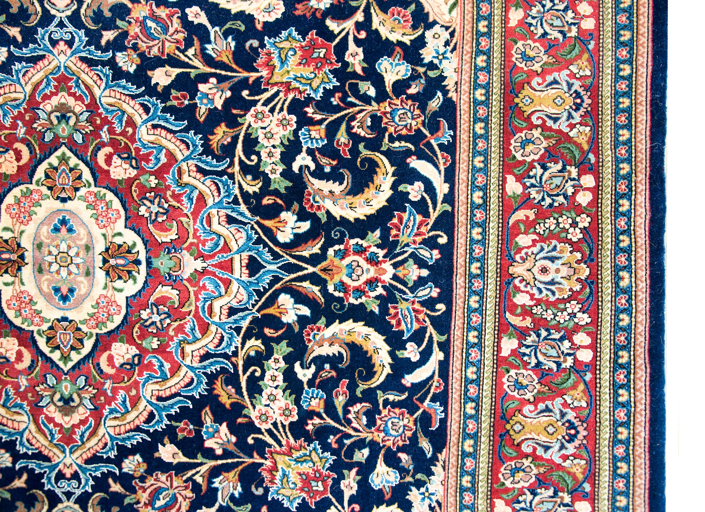 20th Century Vintage Persian Kashan Rug For Sale
