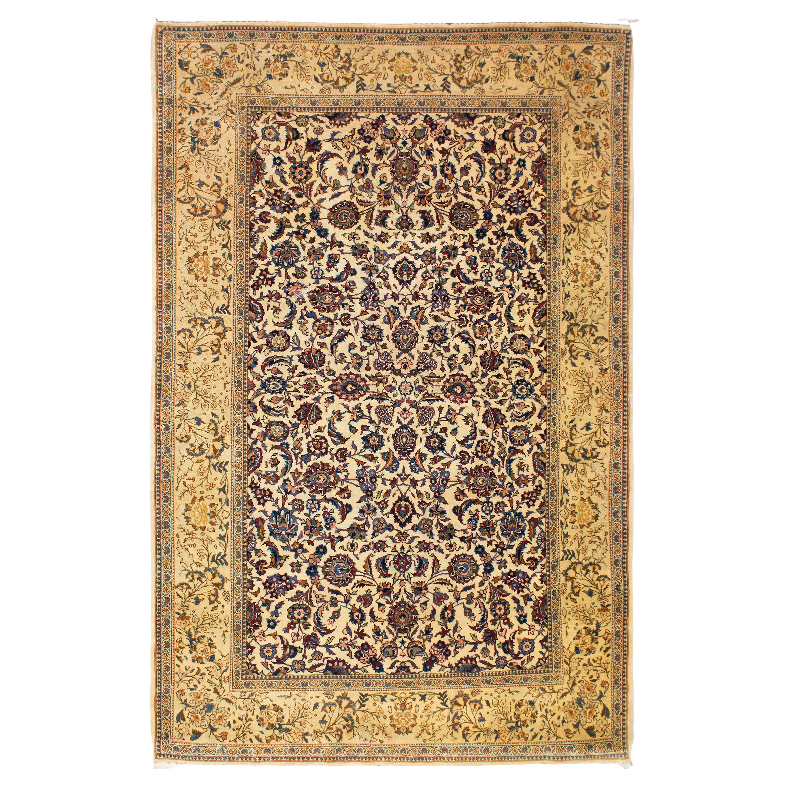 Vintage Persian Kashan Rug For Sale