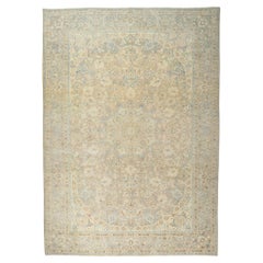 Used Persian Kashan Rug, Laid-Back Luxury Meets Relaxed Coastal Elegance