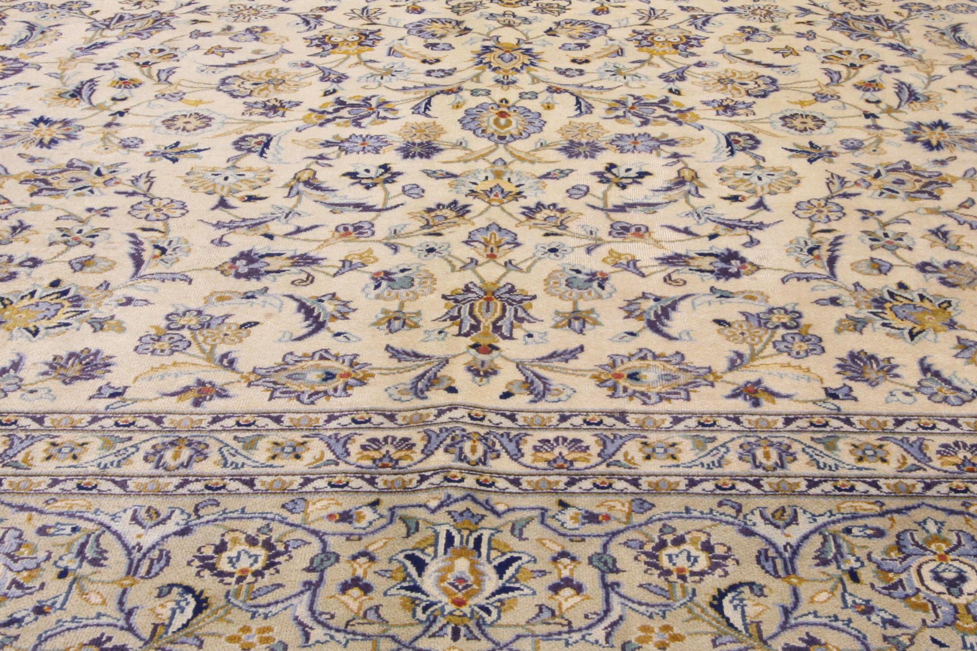 Alfombra Persa Kashan Vintage, la elegancia neoclásica se une al atractivo intemporal Lana en venta