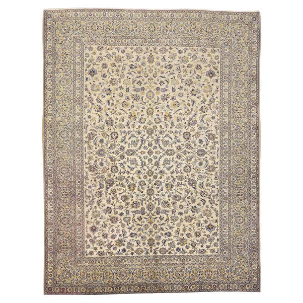 Vintage Persian Kashan Rug, Neoclassic Elegance Meets Timeless Appeal ...