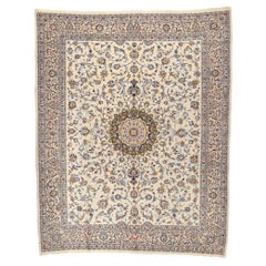 Persischer Kashan-Teppich im Vintage-Stil, Romantic Chinoiserie Chic Meets Perpetually Posh