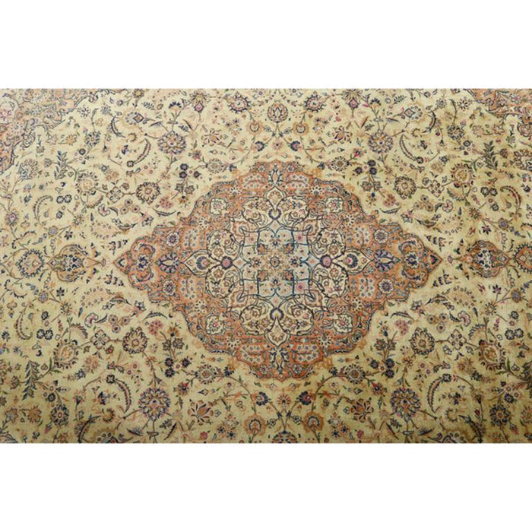Persiano Tappeto persiano vintage Kashan - Dimensioni: 12'1 X 9' in vendita