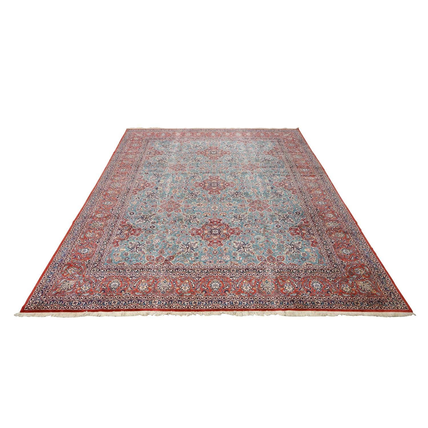 Persiano Tappeto persiano vintage Kashan - Dimensioni: 14'4 X 10'9 in vendita