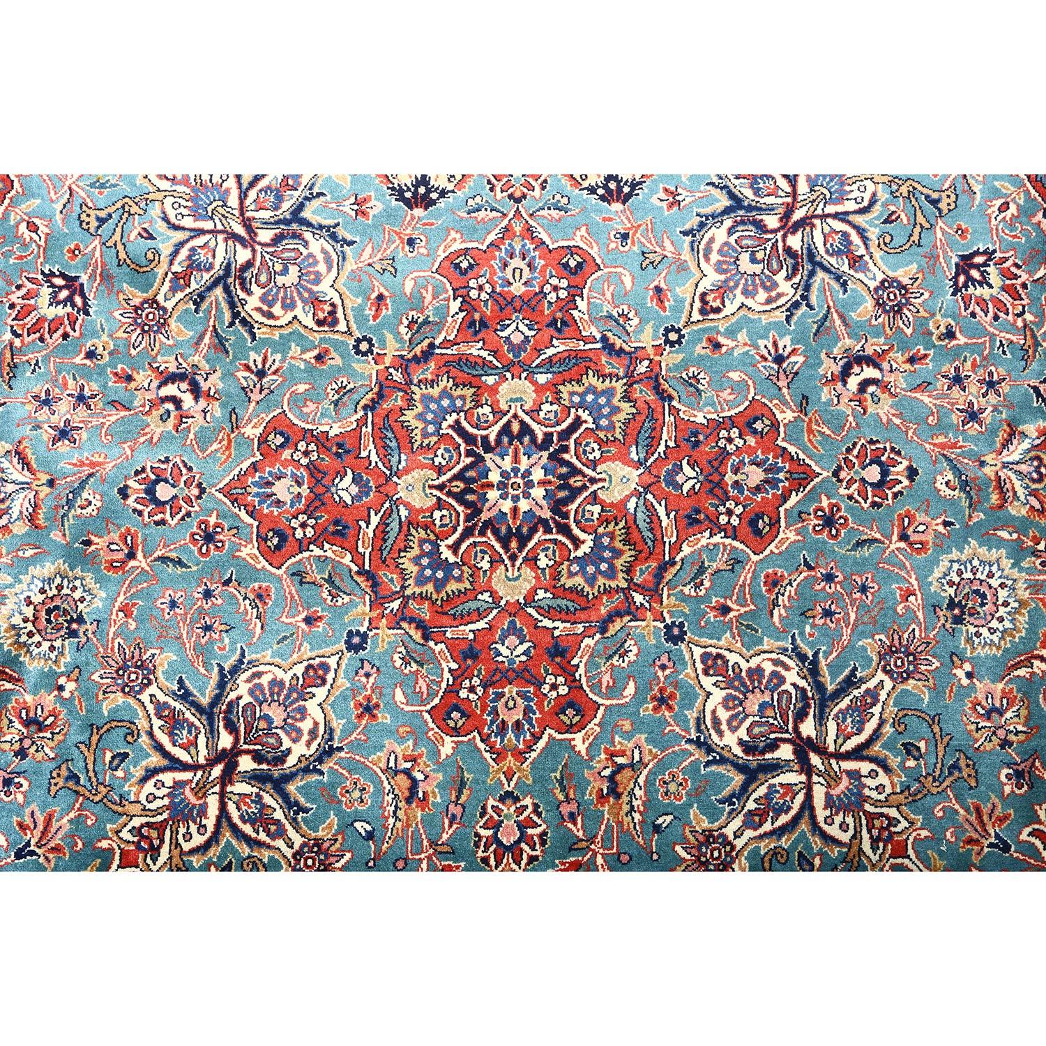 Annodato a mano Tappeto persiano vintage Kashan - Dimensioni: 14'4 X 10'9 in vendita