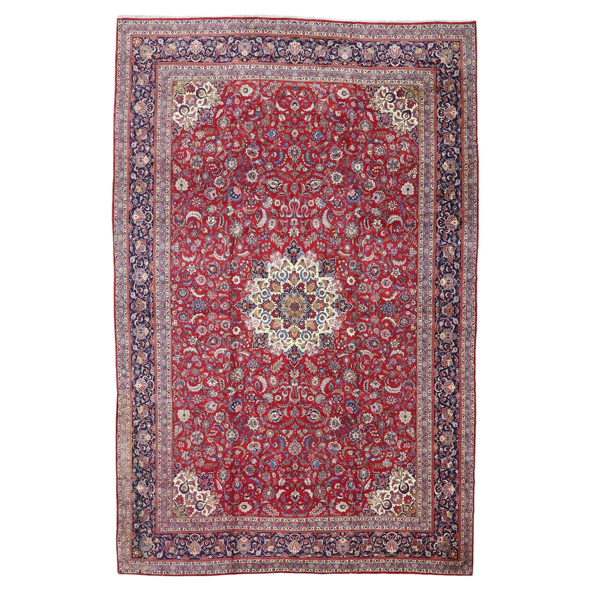 Alfombra Persa Kashan Vintage, la sensibilidad tradicional se une a la majestuosa decadencia