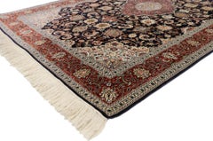 Vintage Persian Kashan Silk Rug with Old World Dutch Renaissance Style