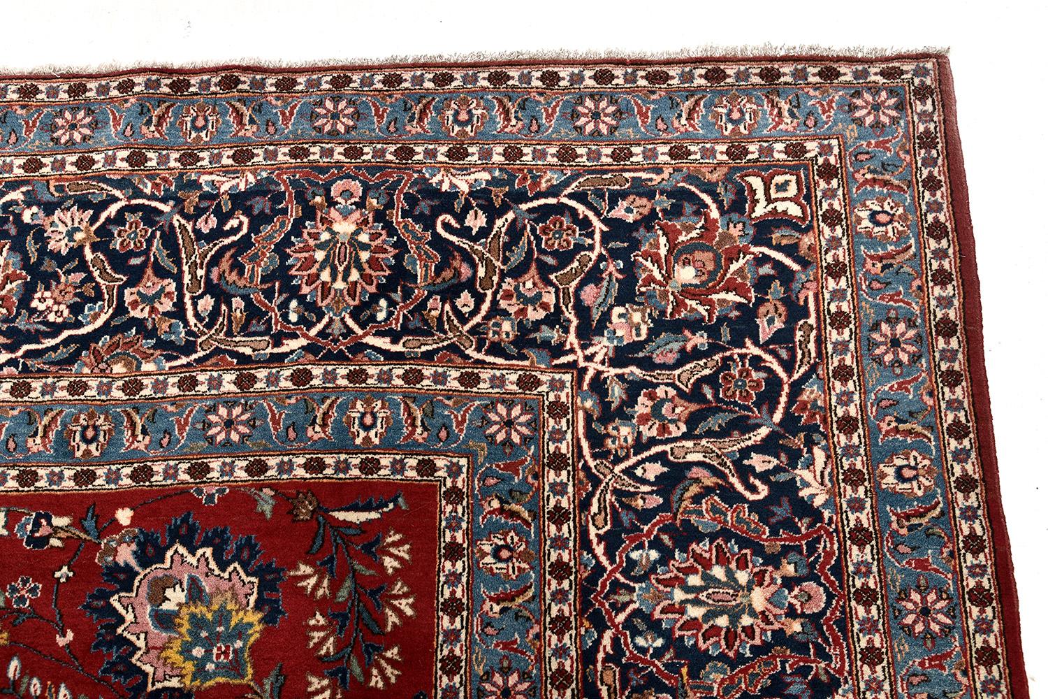 Vintage Persian Kashan Style Allover Design For Sale 6