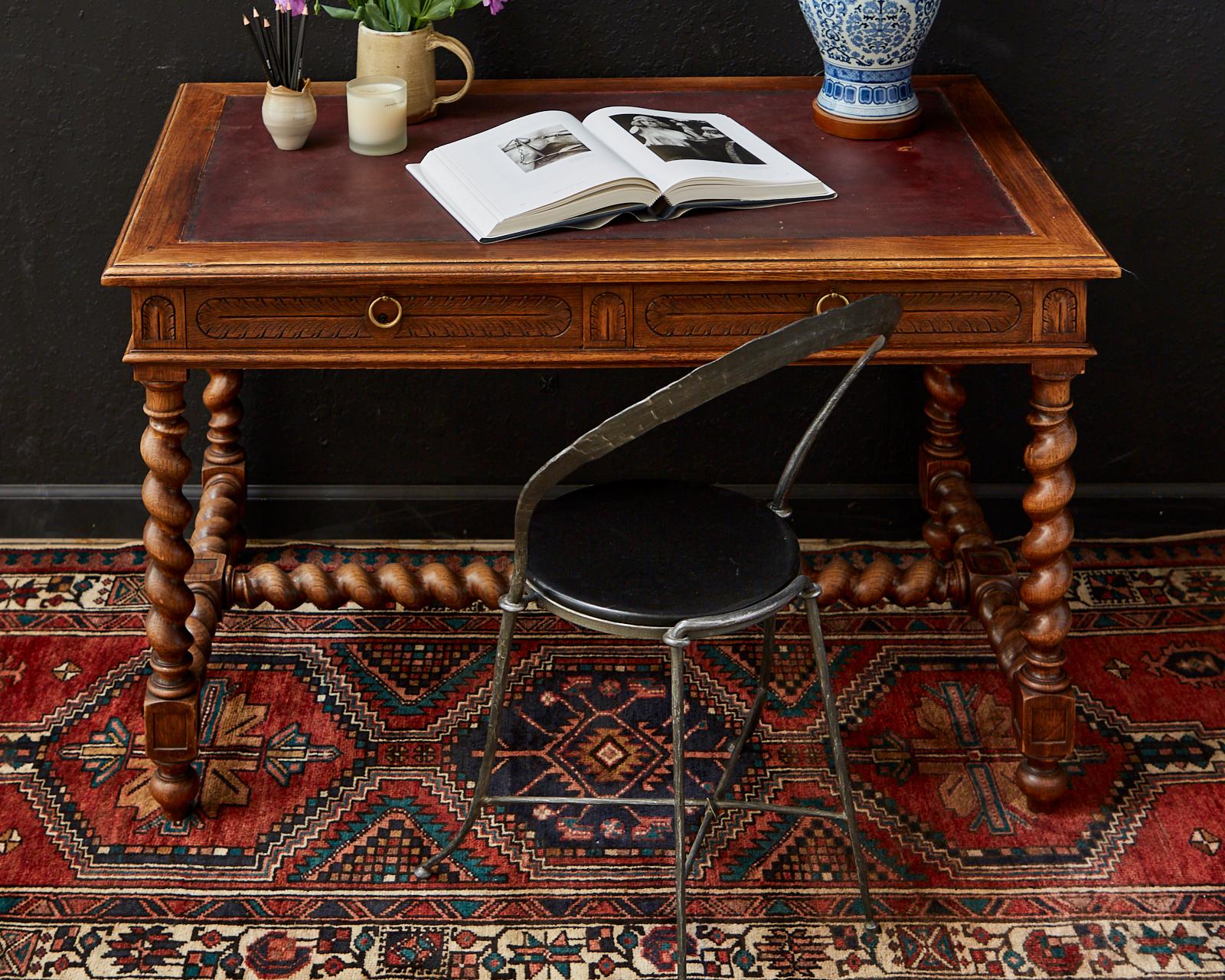 Fantastic vintage Northwest Persian runner featuring stacked tribal style medallions over a crimson red field. The rug has lovely emerald green jewel tone highlights throughout.