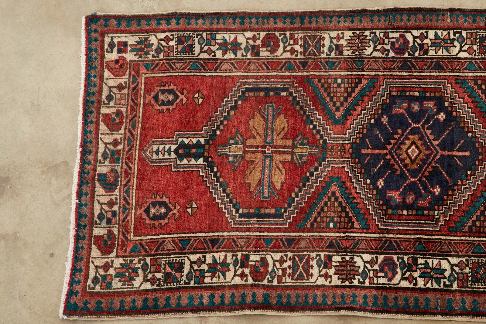 Hand-Knotted Vintage Northwest Persian Runner Rug For Sale