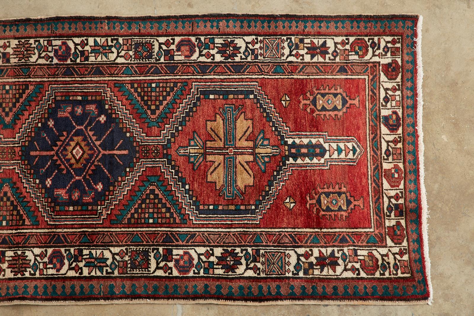 Vintage Northwest Persian Runner Rug In Good Condition For Sale In Rio Vista, CA