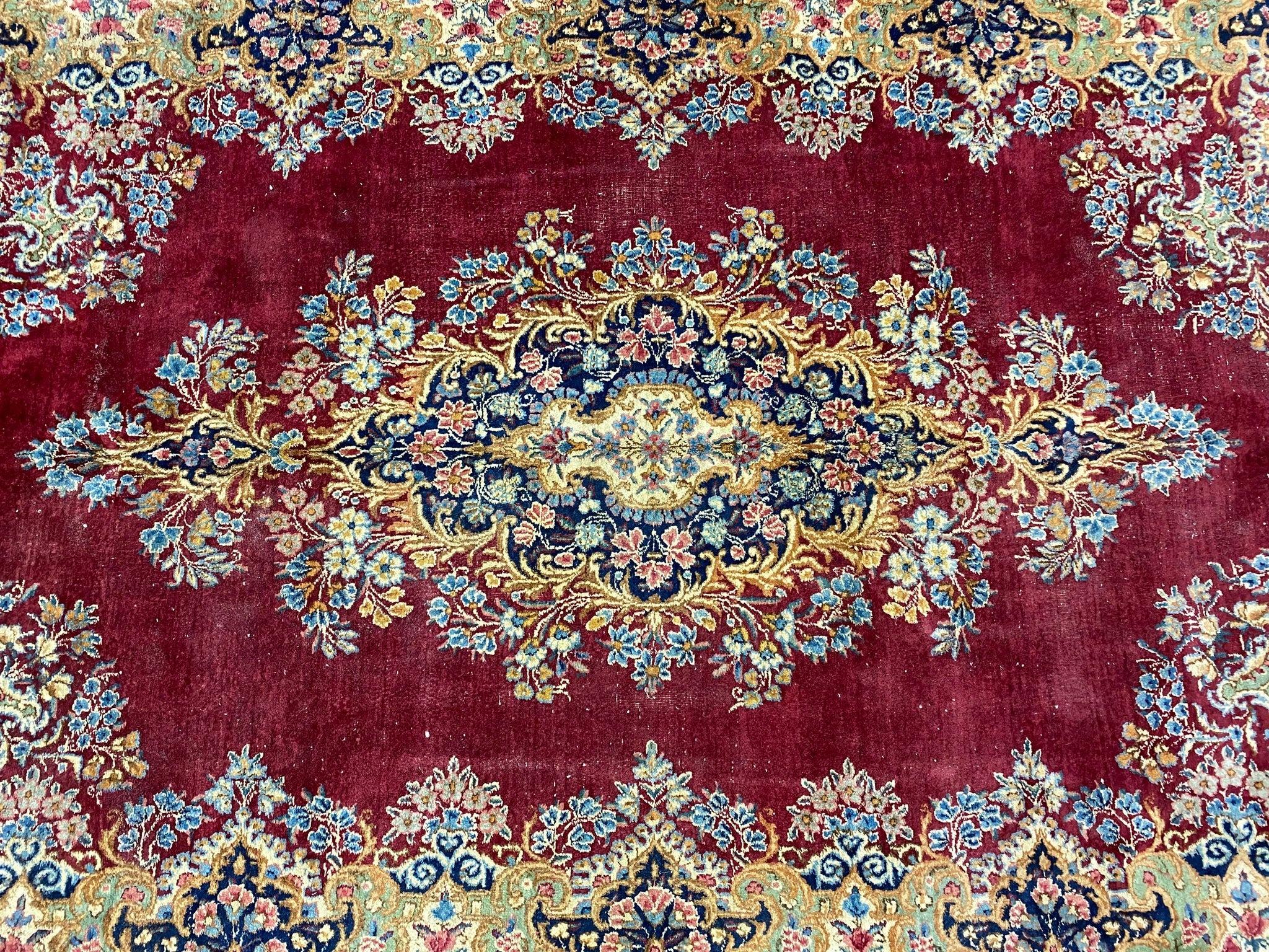 Wool Vintage Persian Kerman- 8'-3