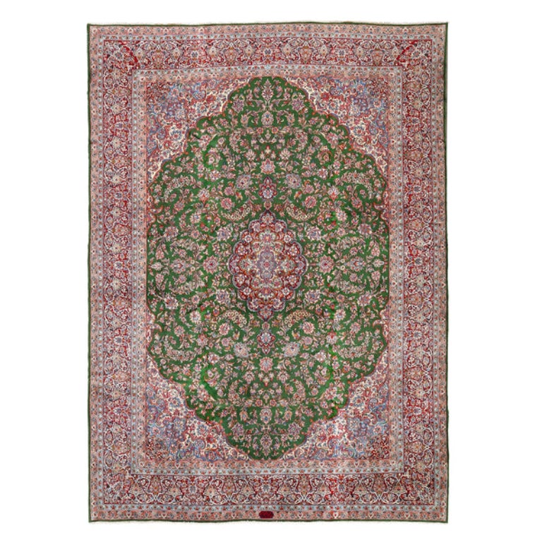 Tappeto persiano vintage Kerman Arjomand Pair - Dimensioni: 11'4 X 8'2 in vendita