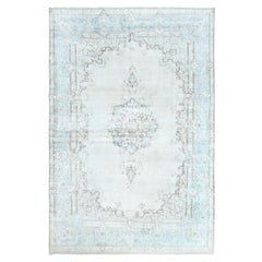 Persischer Kerman-Teppich, handgeknüpft, aus Wolle im Used-Look, mit Sheared-Look