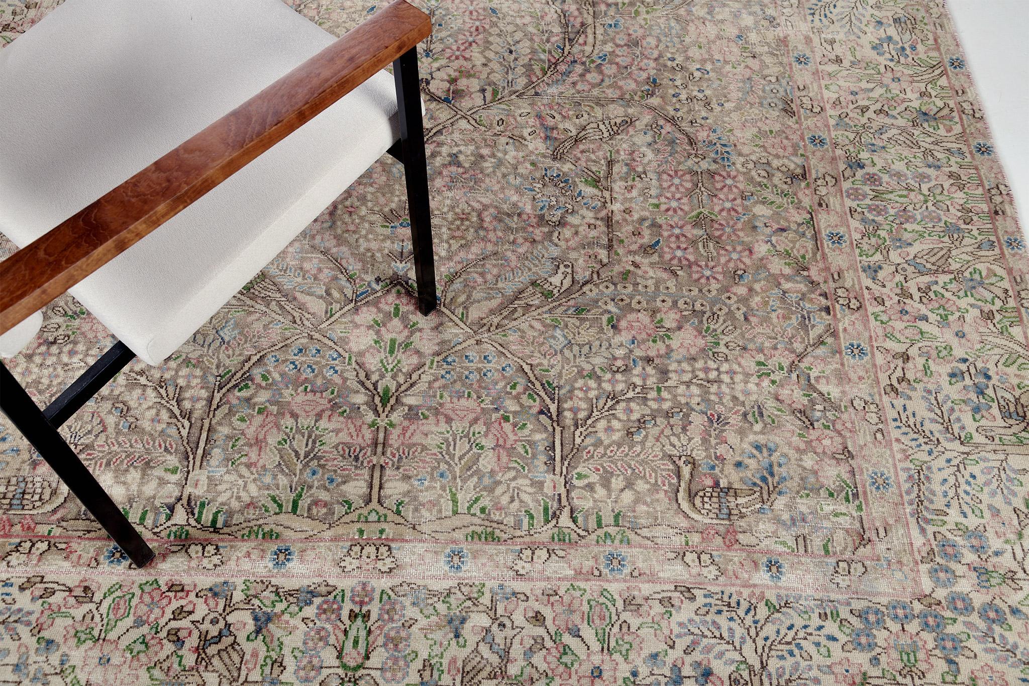 Persischer Kerman, Vintage im Angebot 4
