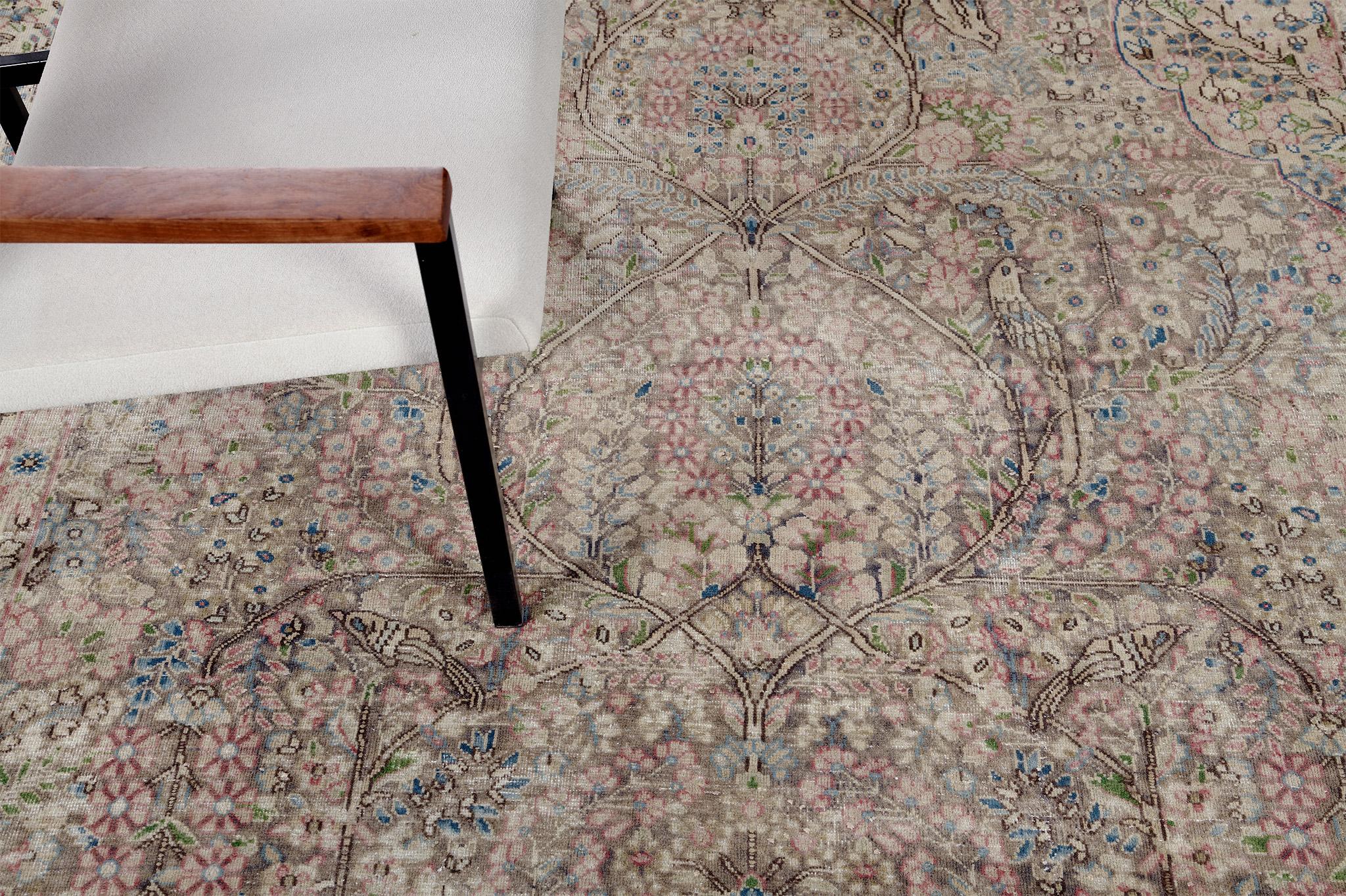 Persischer Kerman, Vintage (Handgeknüpft) im Angebot