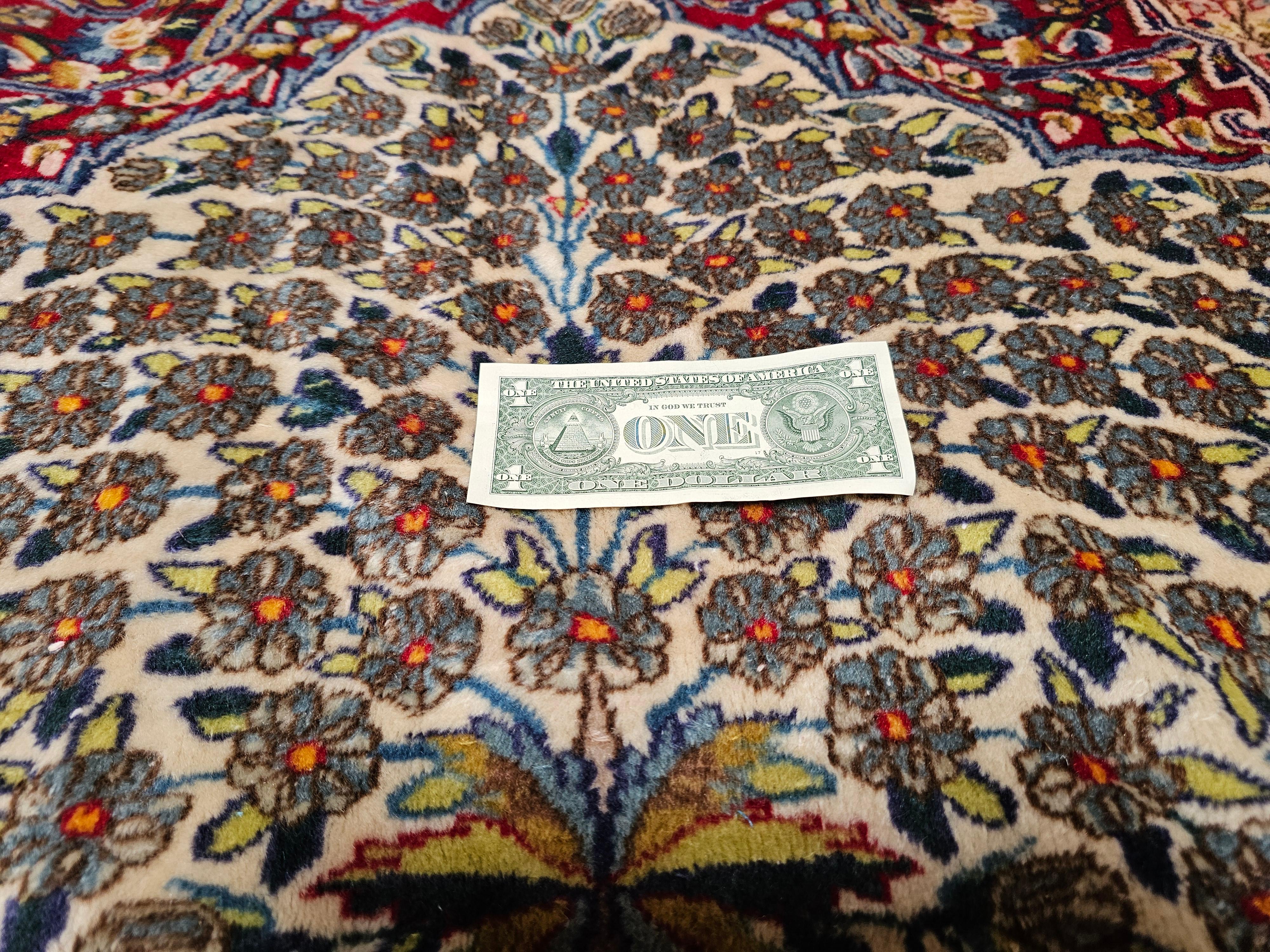Vintage  Persian Kerman Lavar in a Tree of Life Pattern For Sale 12