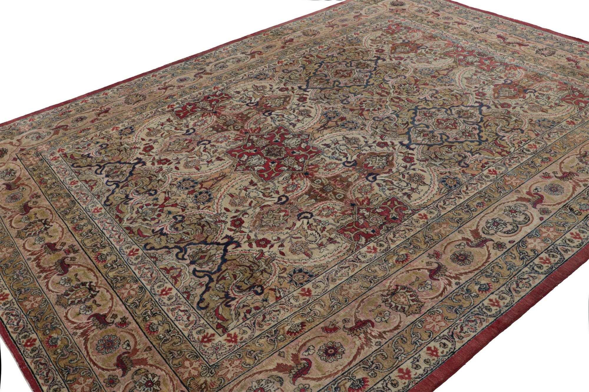Handwoven in wool, this 9x12 vintage Persian Kerman Lavar rug, circa 1960-1970, originates from the titular region in Iran known for its masterpieces

On the Design: 

Admirers of the craft will appreciate this masterpiece as a rare collectible, as