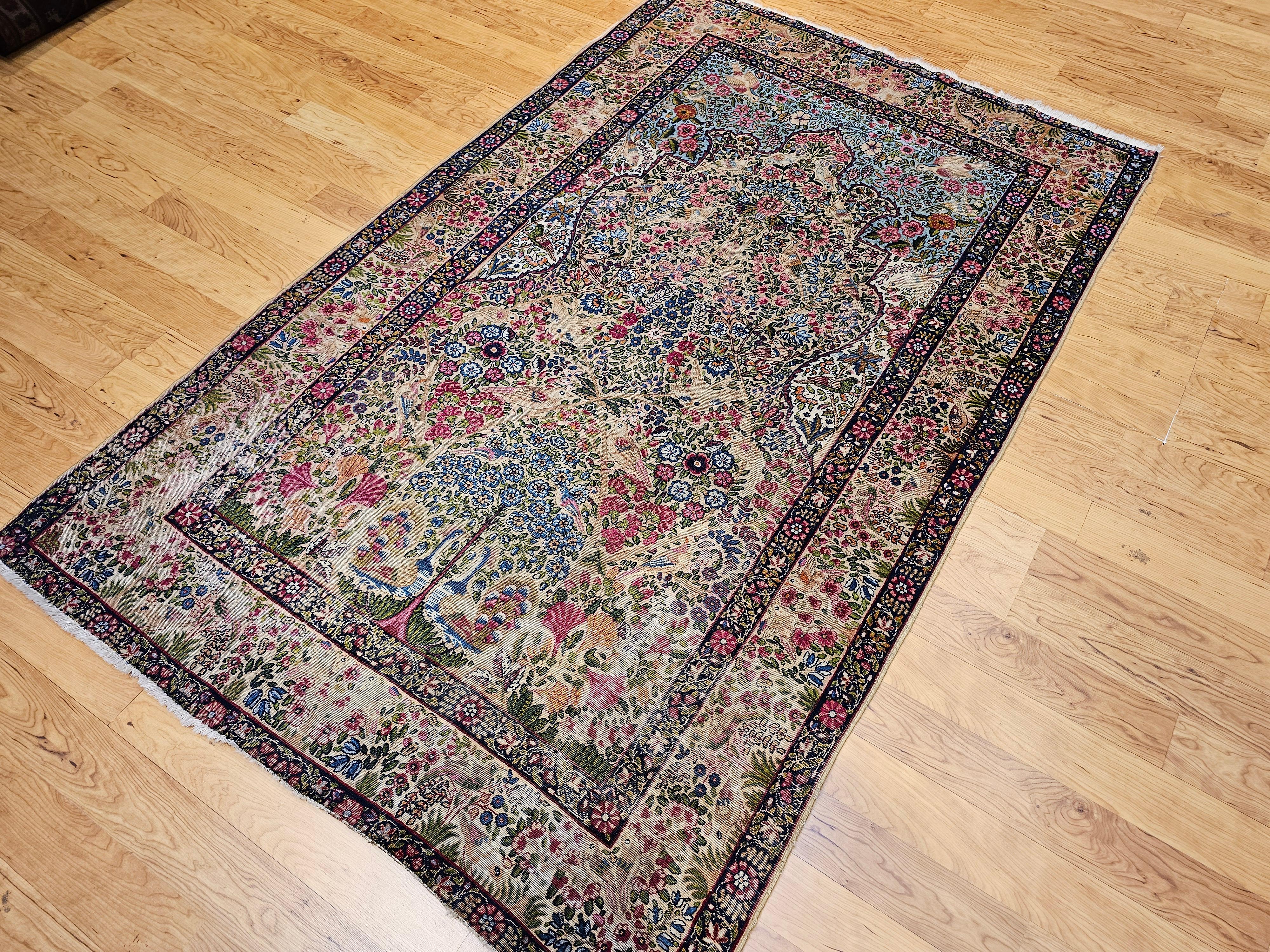 Vintage Kerman Lavar persiano 