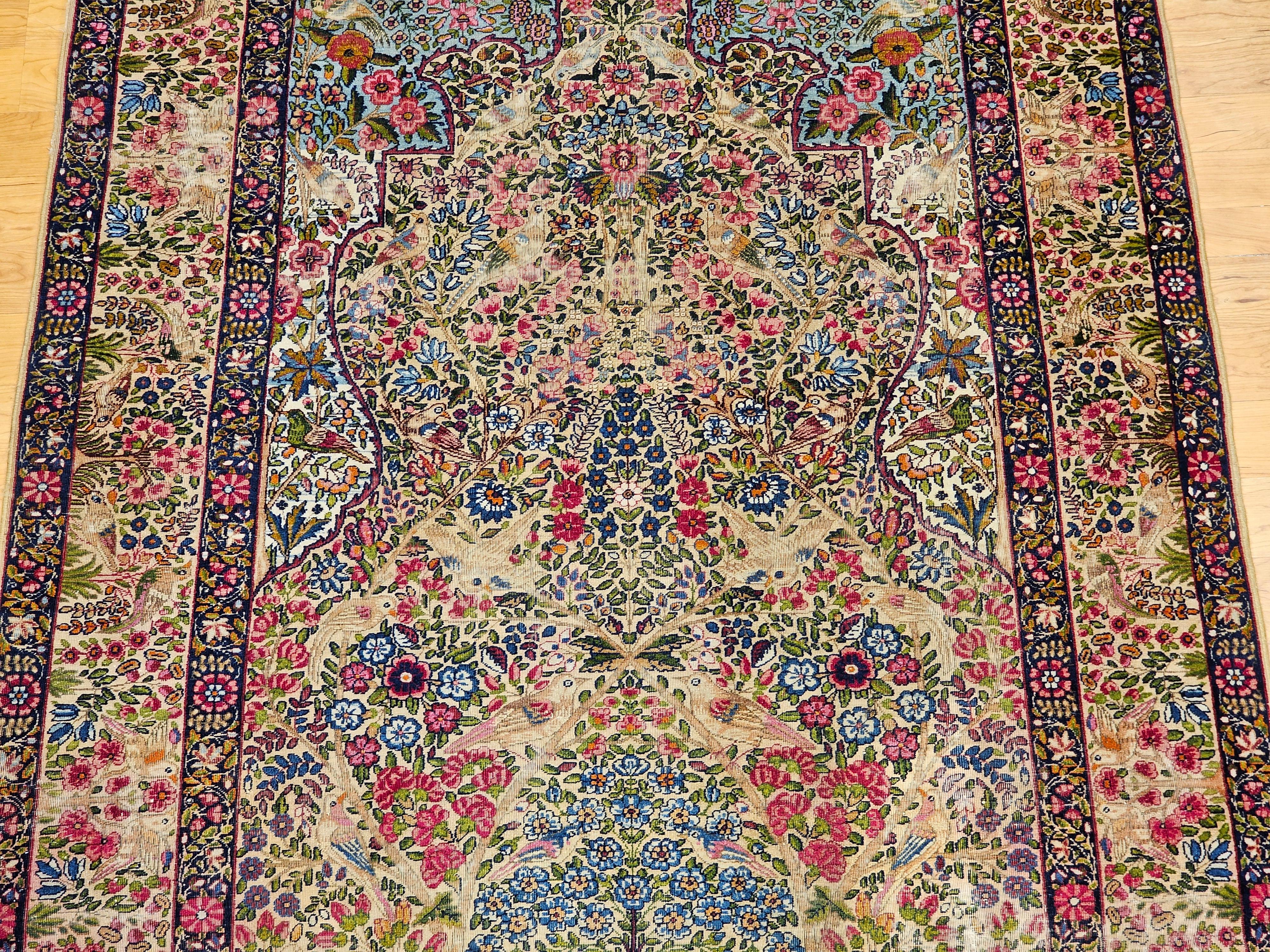 Vintage Kerman Lavar persiano 