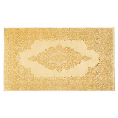 Goat Sheep Shephard Pictorial Persian Kerman Mini Mat Rug at 1stDibs