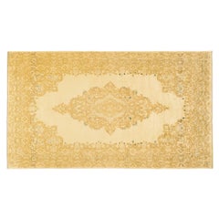 Persischer Kerman- orientalischer Vintage-Teppich, Zimmergre, mit zentralem Medaillon