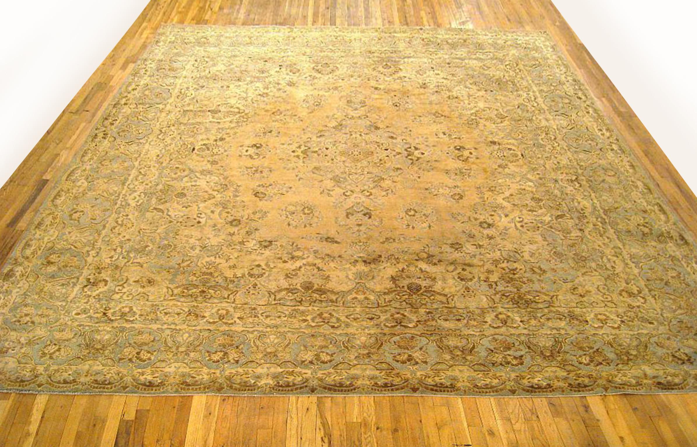 Vintage Persian Kerman oriental carpet, size 13'9
