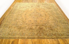 Vintage Persian Kerman Oriental Rug, Room Size, with Central Medallion