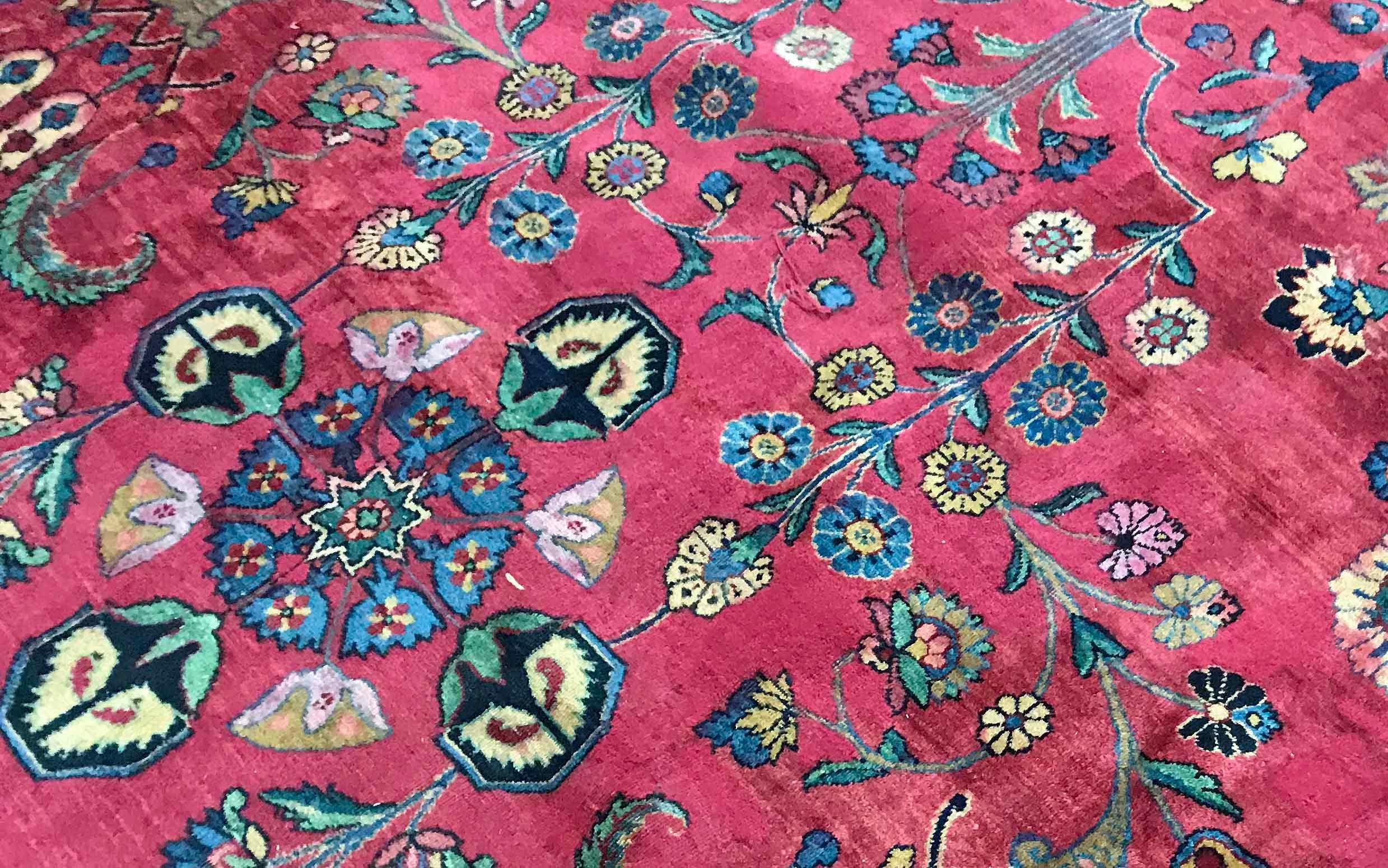 Kirman Vintage Persian Kerman Oversize Rug, circa 1940 12'9 x 29'6. For Sale