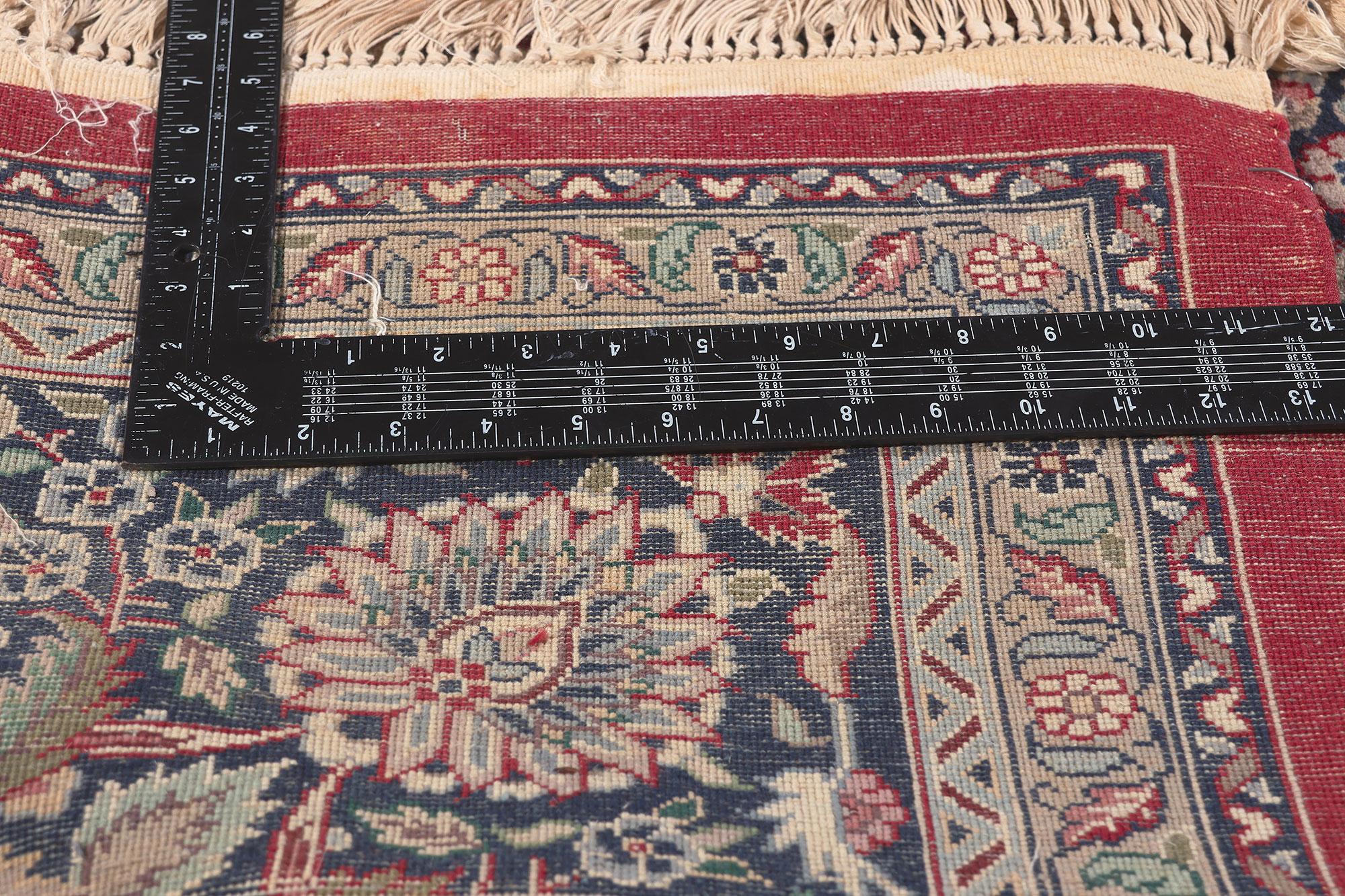 20th Century Vintage Persian Kerman Pakistani Rug, Regal Charm Meets Stately Decadence For Sale