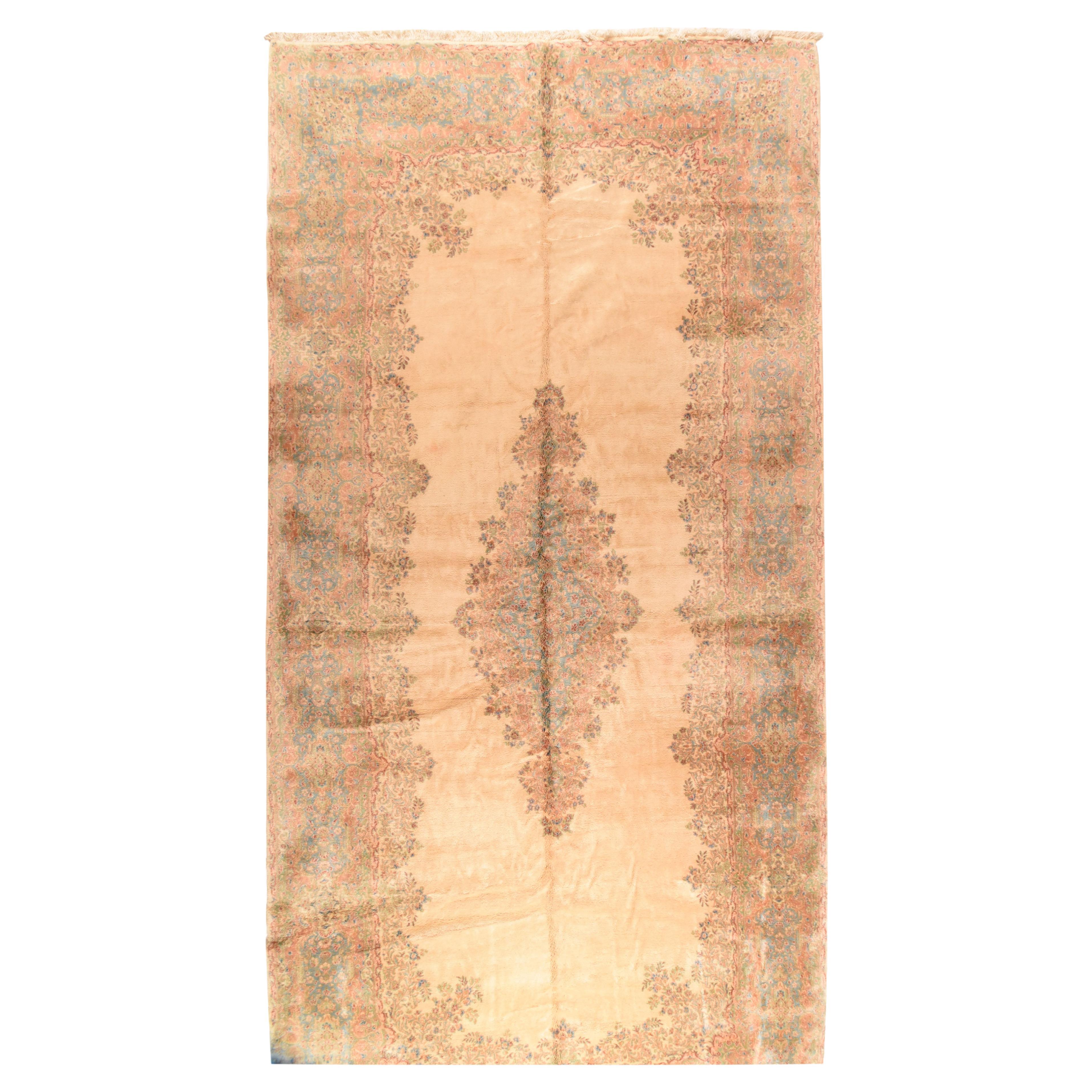 Kerman-Teppich im Vintage-Stil, 10'8'' x 21'0''