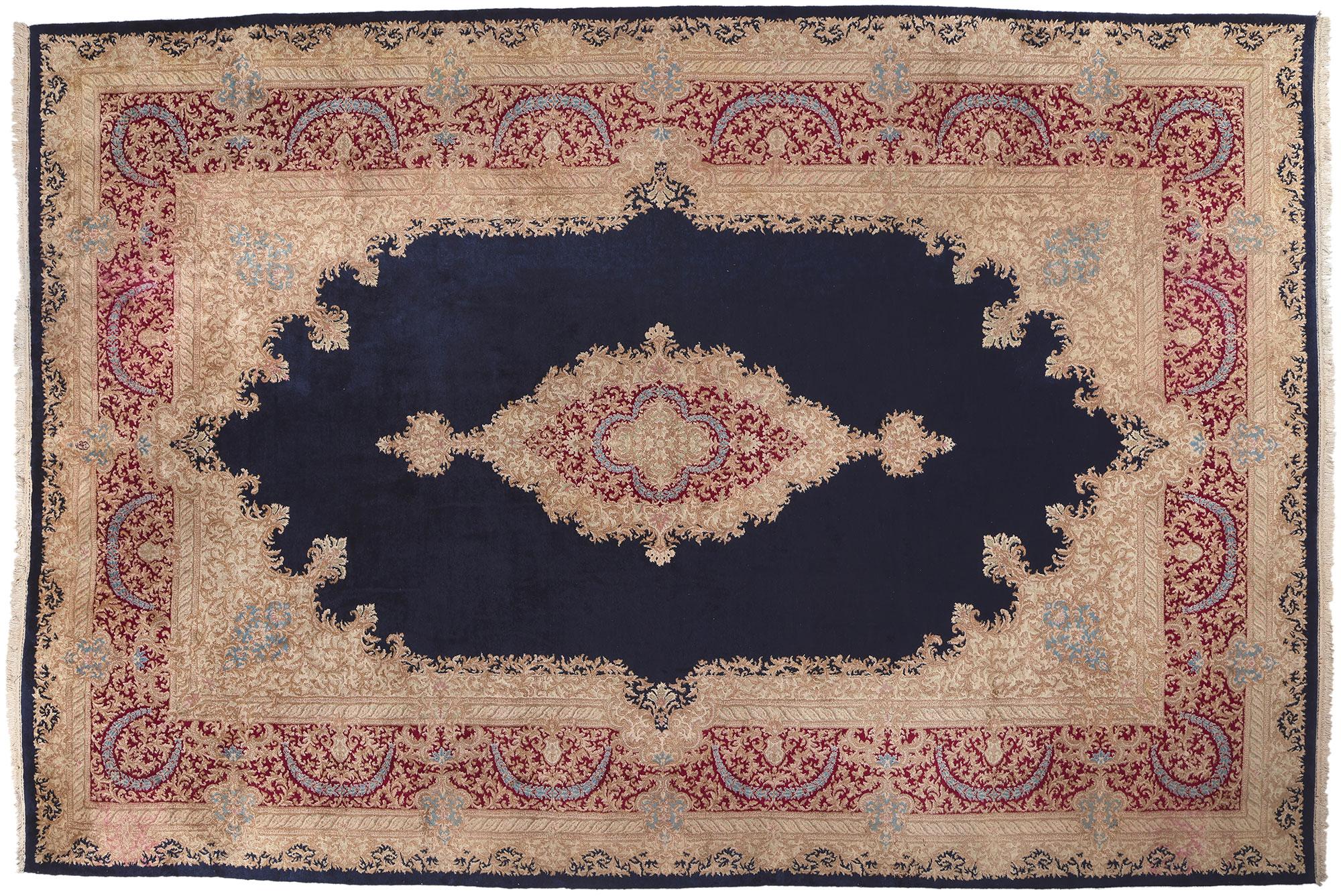 Persischer Kerman-Teppich im Vintage-Stil, 11'09 x 17'06 im Angebot 3