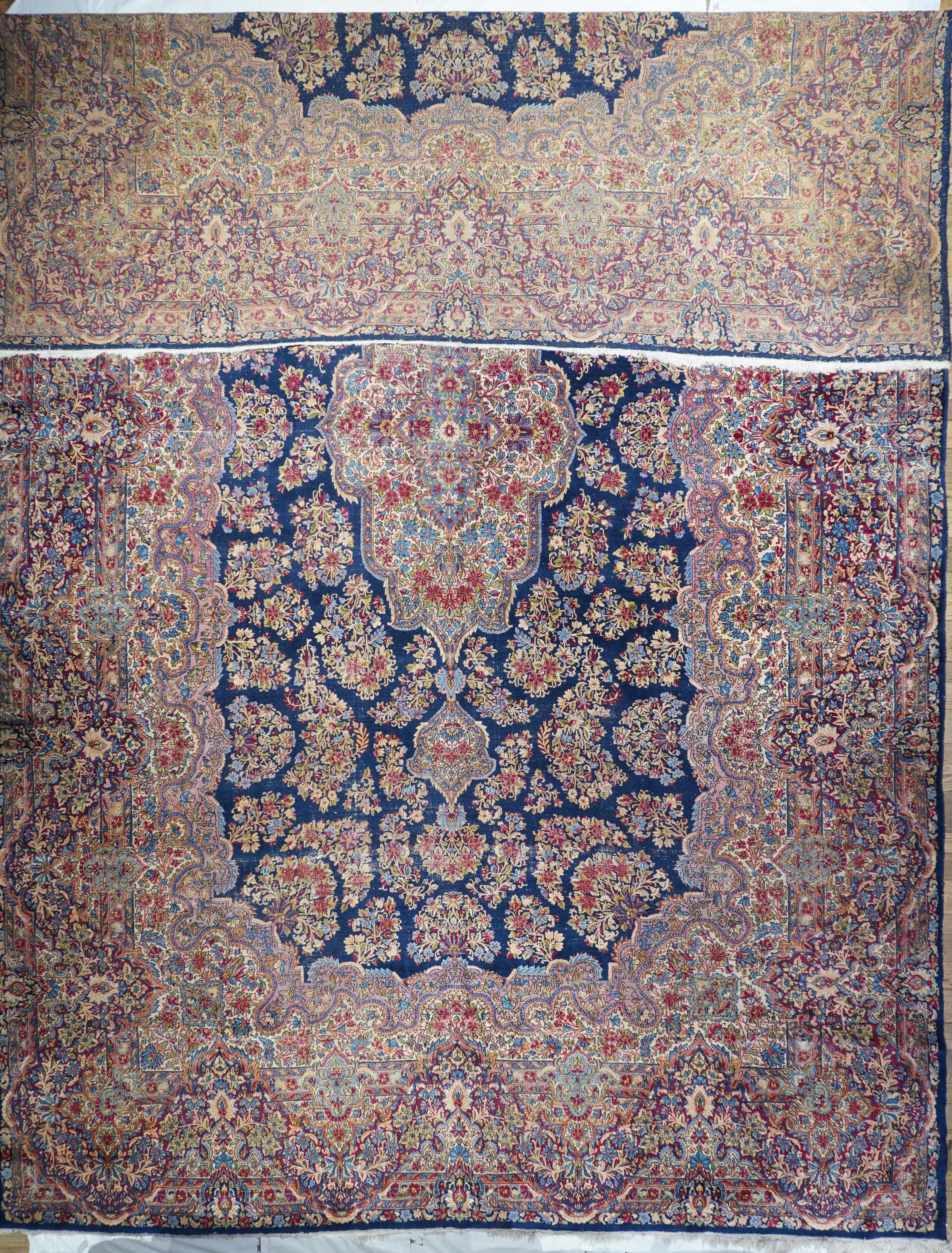 Alfombra Persa Kerman Vintage 12'0