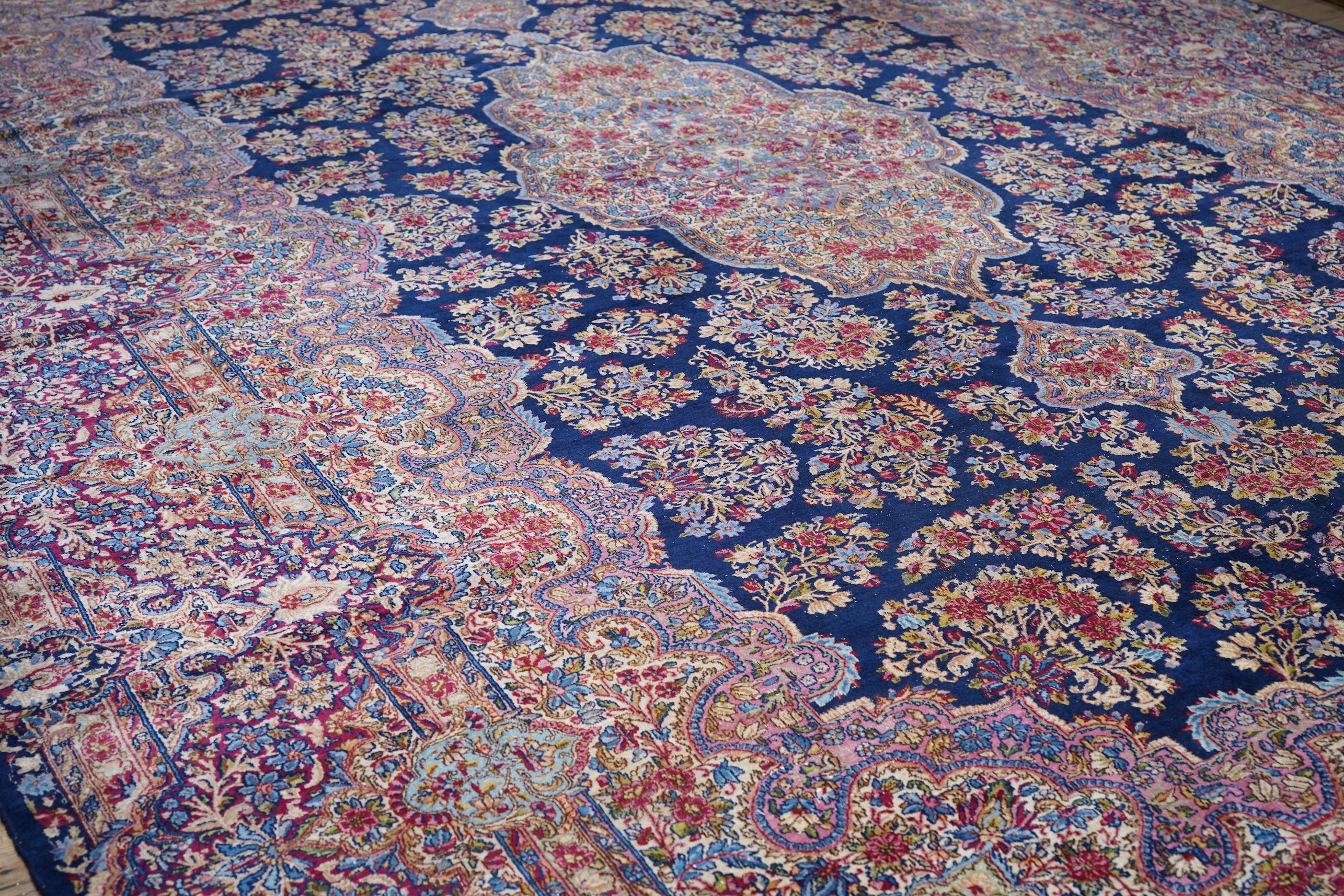 Alfombra Persa Kerman Vintage 12'0
