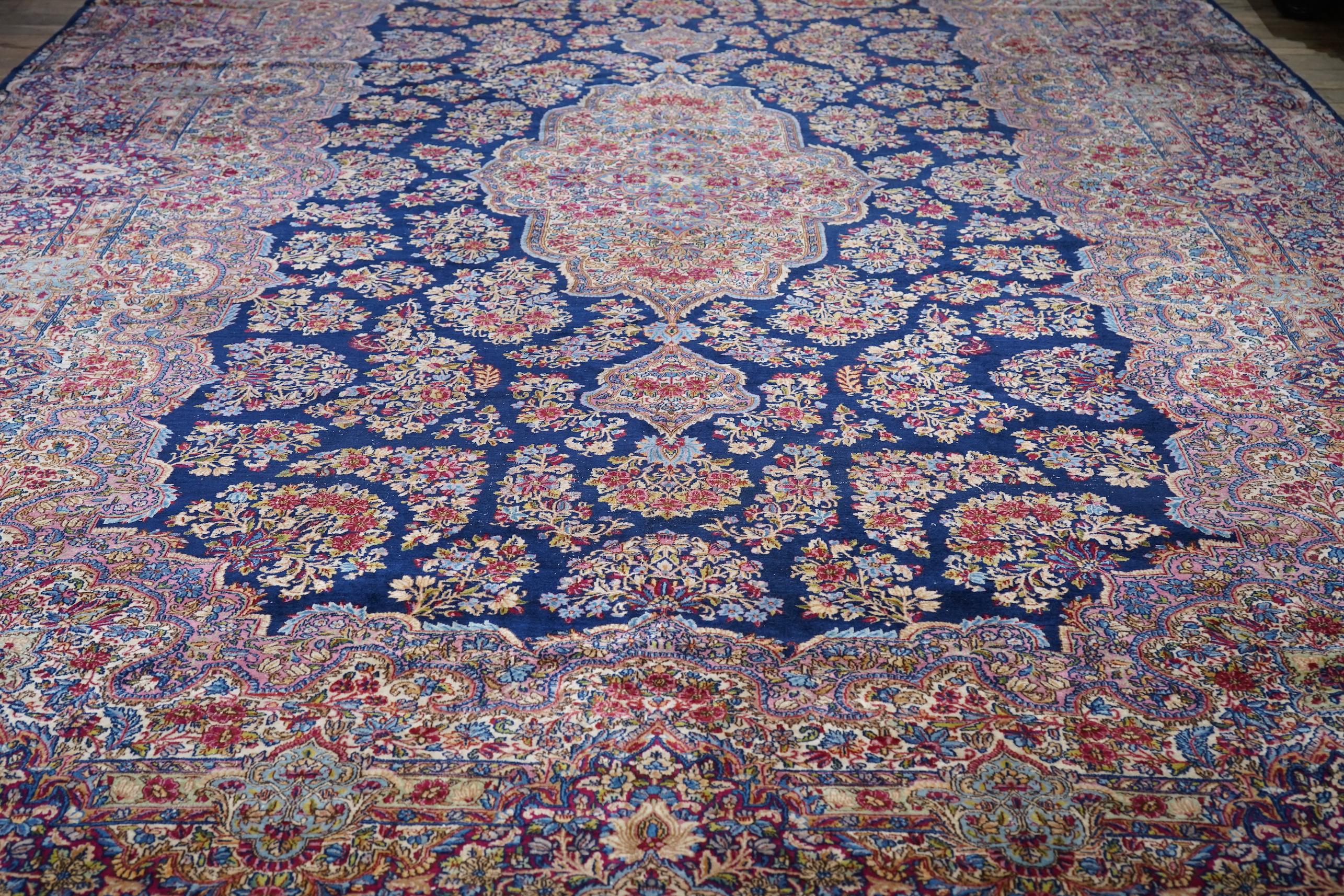 Alfombra Persa Kerman Vintage 12'0