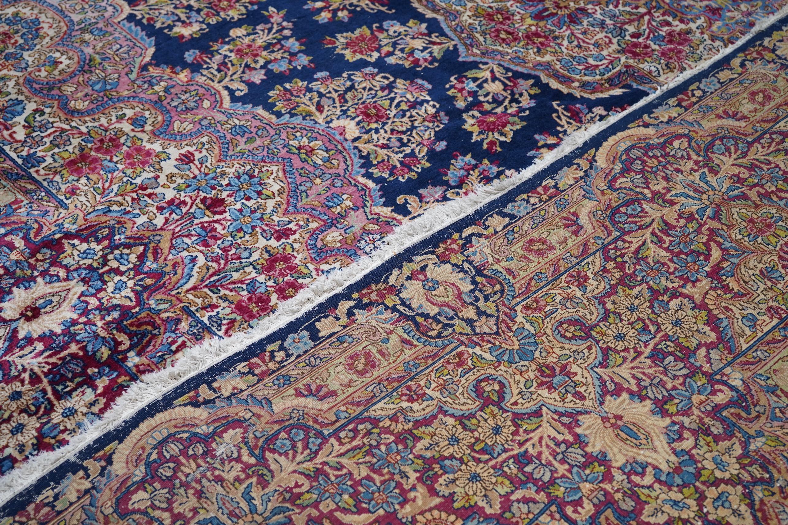 Alfombra Persa Kerman Vintage 12'0